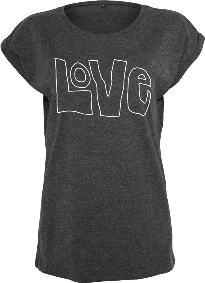 Mister Tee Love Dames Tshirt S Grijs