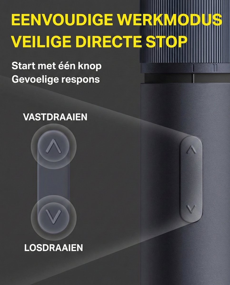 HOTO 3.6V Electric Screwdriver Kit Pro – Elektrische schroevendraaier – Draadloze schroevendraaierset – 4 Nm koppel – 3 snelheidsstanden – 25 bits – LED-verlichting – USB-C oplaadbaar – Compact doe-het-zelfgereedschap thumbnail 4