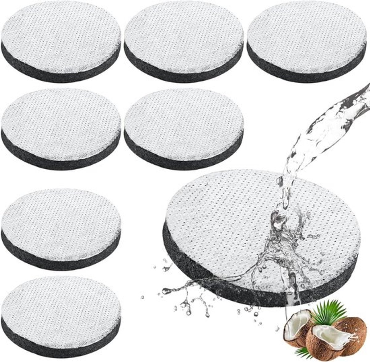 Waterfilter MicroDisc voor waterfilterflessen - 8 stuks - Vervangingswaterfilter - Chloor en PFAS verwijderen - Drinkwater zuiveren