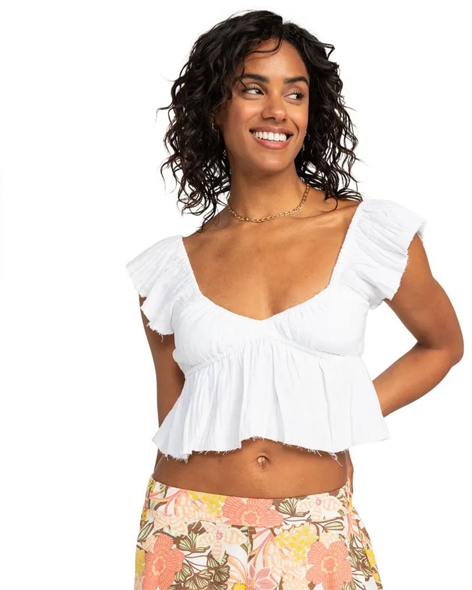 Roxy Brisa Woven Top Top Zonder Mouwen S Vrouw Egret / Solid