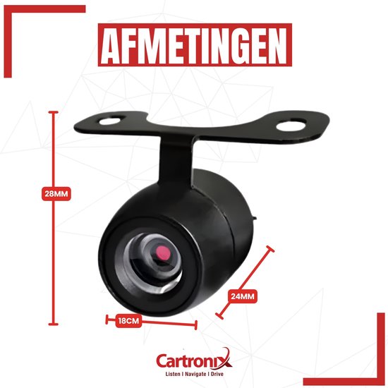 Cartronix RV-330 PRO Achteruitrijcamera - Universeel - Bumper - Nachtzicht van Cartronix — afbeelding 5