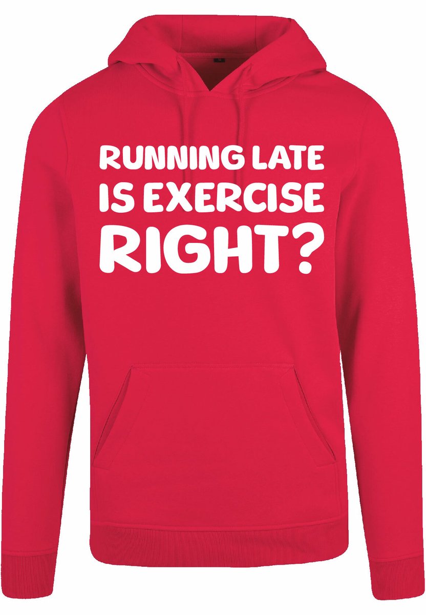 7311 - Hoodie - Running late-Ruby-M