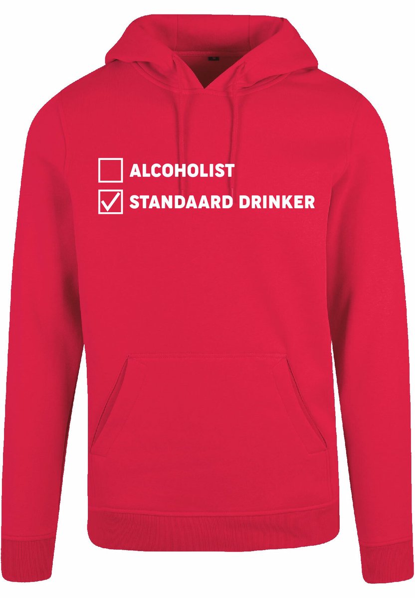 7311 - Hoodie - Standaard drinker-Ruby-L