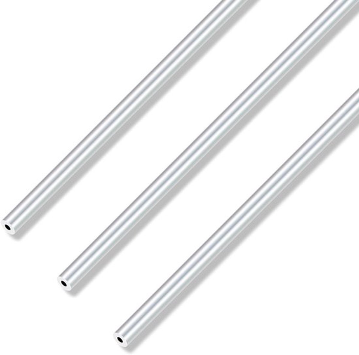 Aluminium Ronde Buizen 5mm OD 2mm ID 300mm Lengte 1.5mm Muur, Naadloos, 3 Stuks
