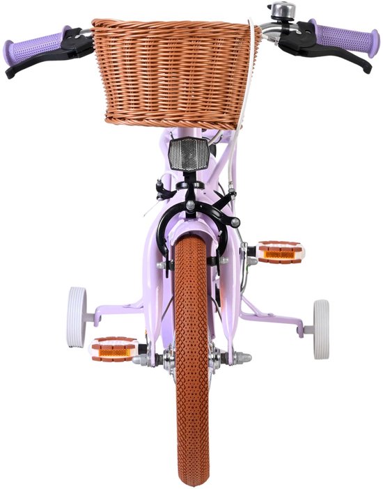 Volare Ashley Kinderfiets - Meisjes - 14 inch - Lila - Twee Handremmen van Volare — afbeelding 2