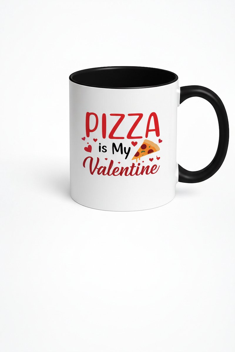 Mok "Pizza is My Valentine" - Grappig Valentijnsdag Cadeau voor Pizza Liefhebbers