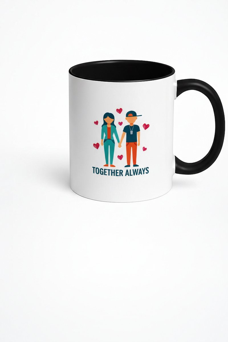 Romantische Mok 'Together Always' met Koppel & Harten - Liefde Cadeau