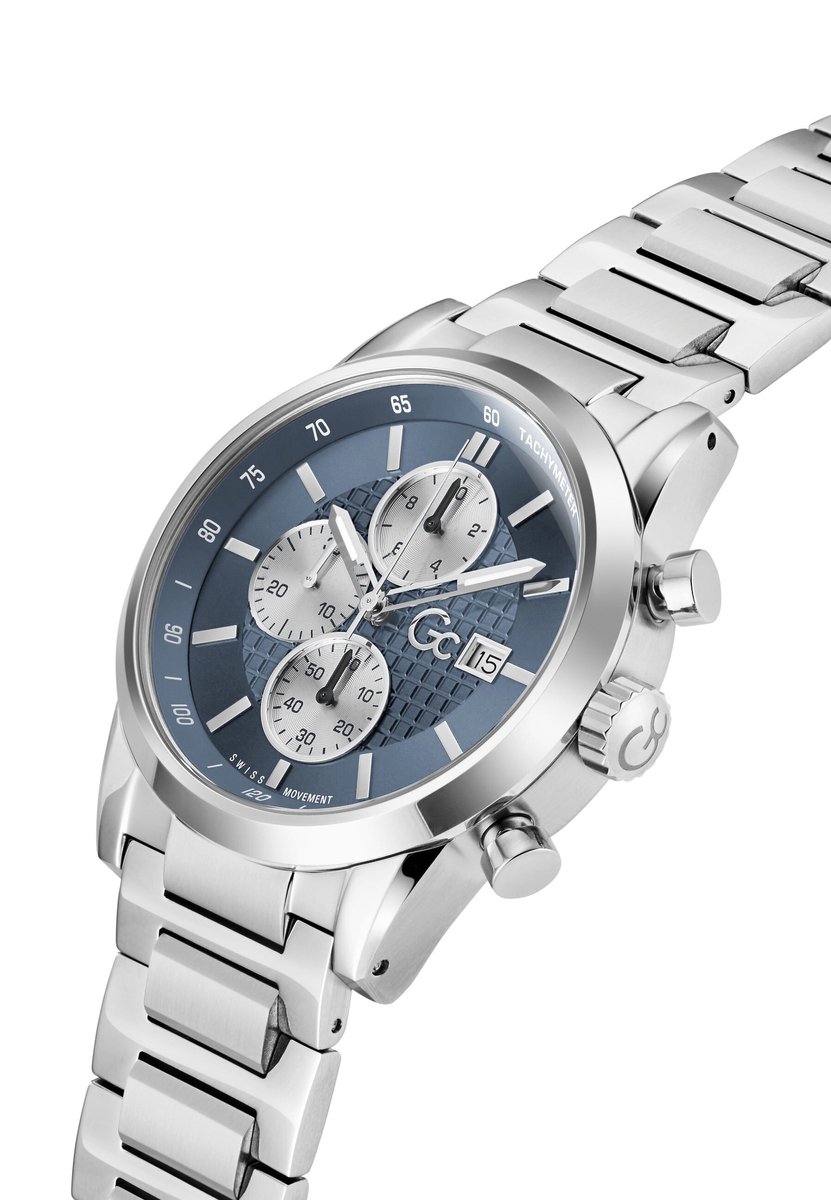 Gc Gc Gallant Quartz Chronograaf Horloge Zilveren Toon Case: 100% Stainless Steel | Armband: 100% Stainless Steel 42 mm Z61005G7