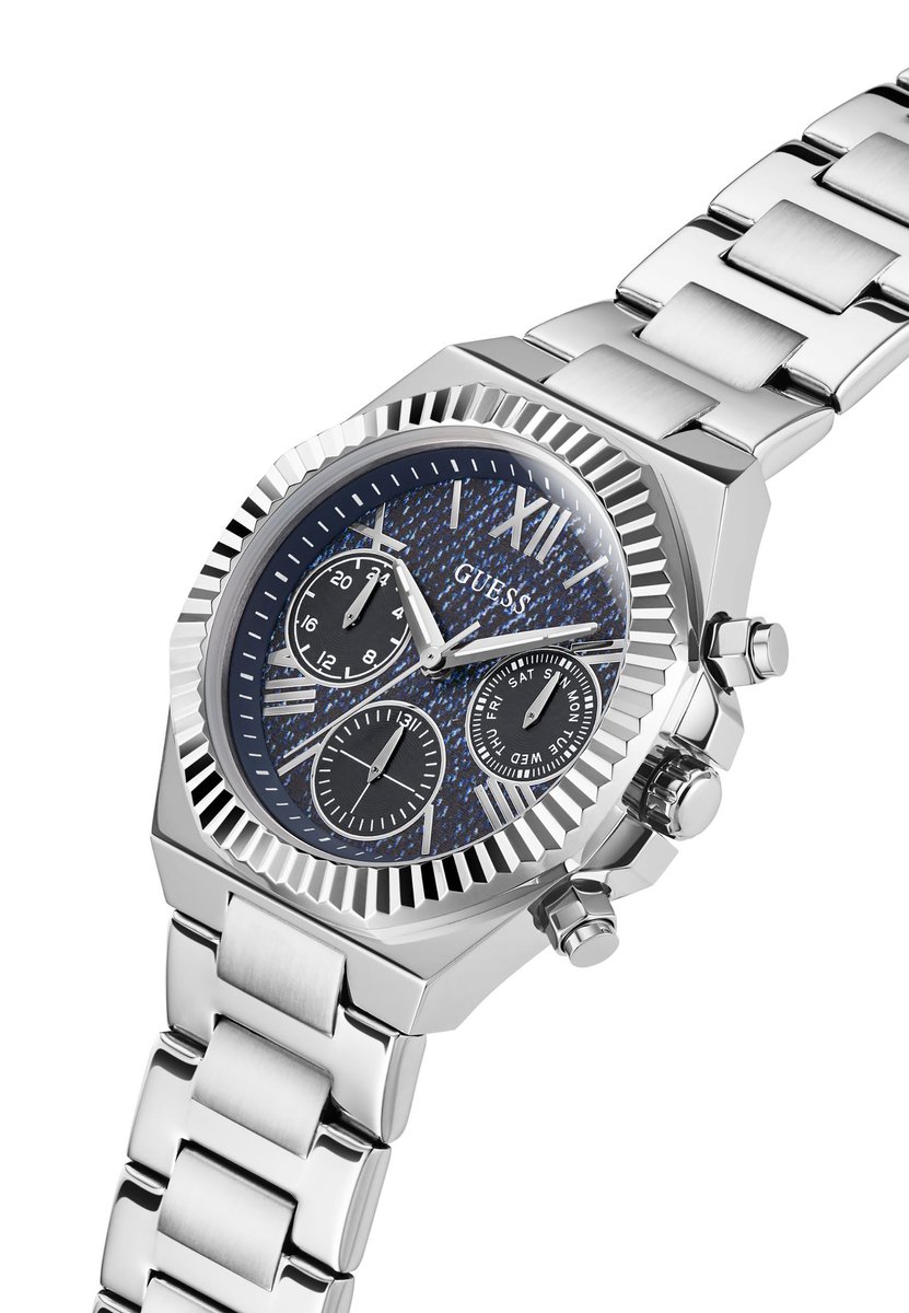 Guess Equality Kwarts Analoog Horloge Zilveren Toon Case: 100% Recycled Steel | Armband: 100% Recycled Steel 38 GW0769L1, GW0769L2, GW0769L3