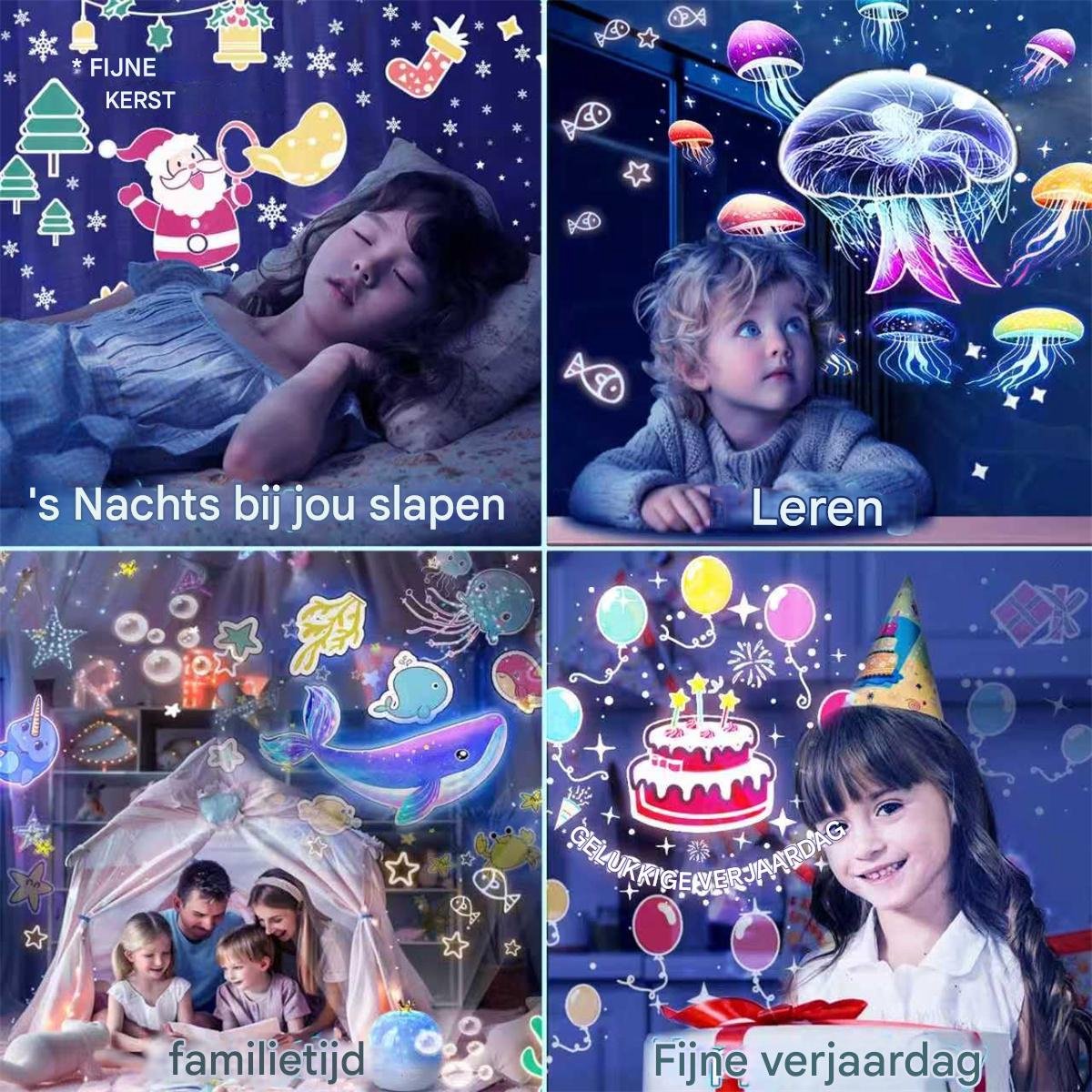 Ynkkvre -Sterrenprojector Nachtlamp voor Kinderen – 21 Projectiefilms – LED Sterrenhemel & Oceaan Projector – USB Oplaadbaar – Met Rotatie & Meerdere Lichtstanden – Ideaal Cadeau – foto 8