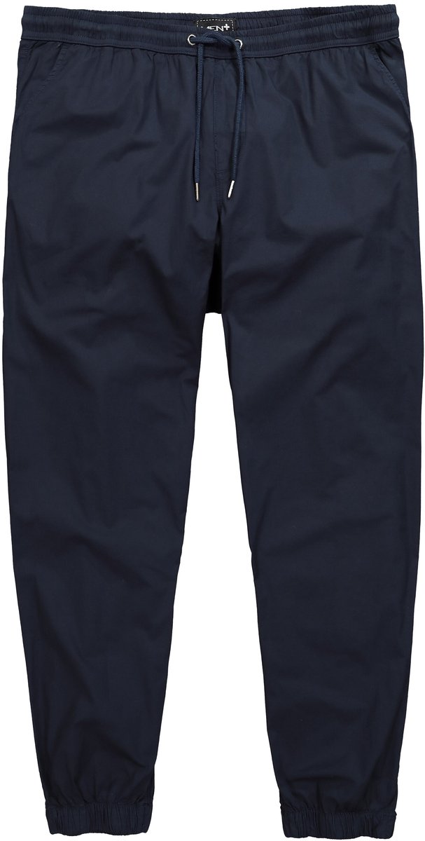 Men Plus - Heren - Instapbroek met tailleband FLEXLASTIC® Relaxed Fit - Navy blauw - Maat L