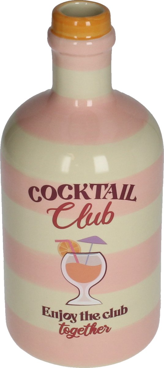Cocktail club fles vaas - Kersten