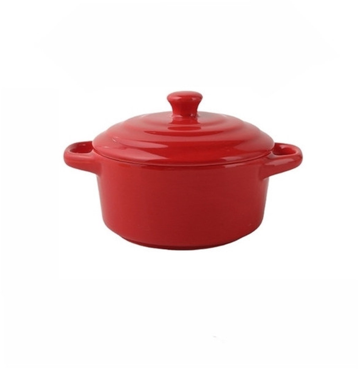 Servies - Schaal - Ovenschaal met dubbele oren - Keramische kom - Middelgroot - 300ml - Rood