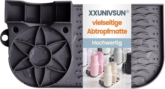 Ko Stop 5-pack herbruikbare siliconen drinkbeschermers beschermen tegen druppels, insecten en vuil (zwart, 6-8 cm