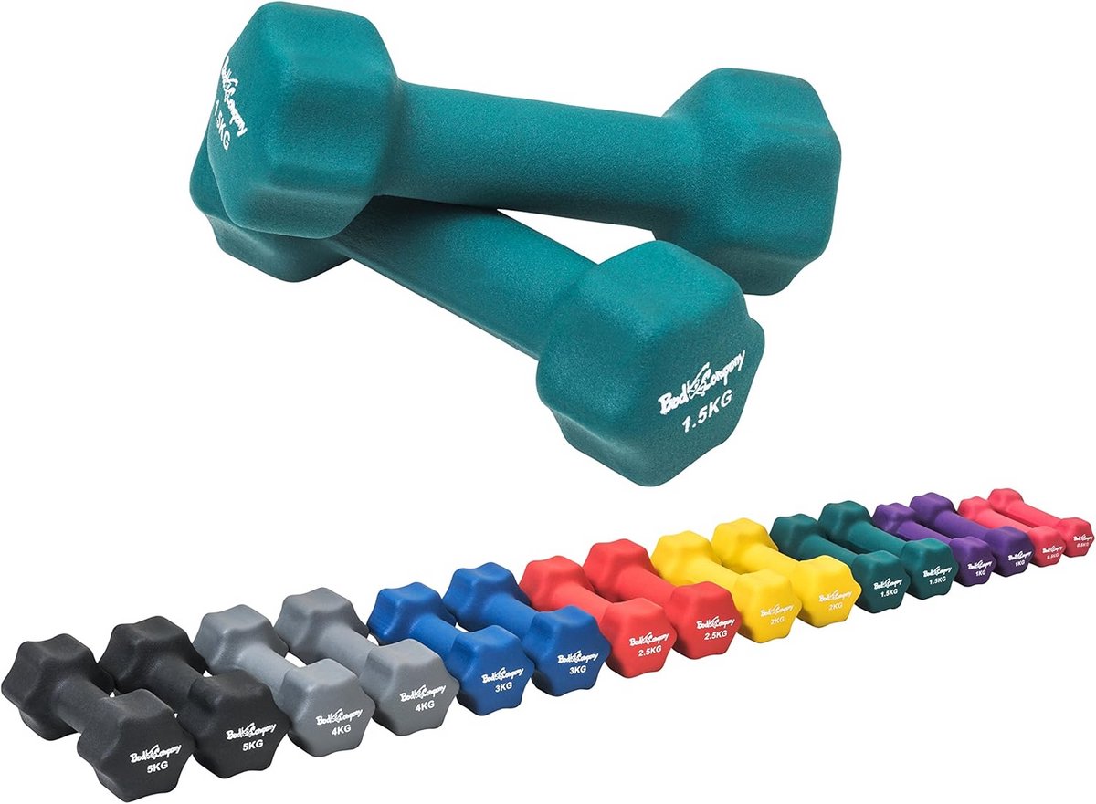 Set van 2 Halters met Neopreen Grip voor Fitness en Aerobics