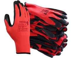 norskog Mallow Werkhandschoenen, leren handschoenen, heren, handschoenen, beschermende handschoenen, tuinhandschoenen, montagehandschoenen, bouwhandschoenen, magazijn, tuin, bouwplaats, 12 paar, maat