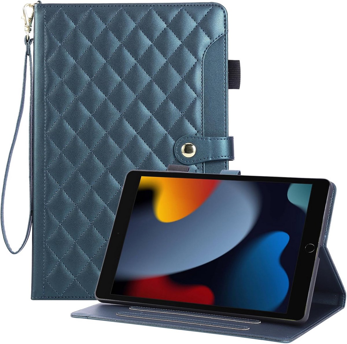 Beschermhoes voor iPad 9e/8e/7e Generatie 10,2 inch met Standaard en Kaarthouder