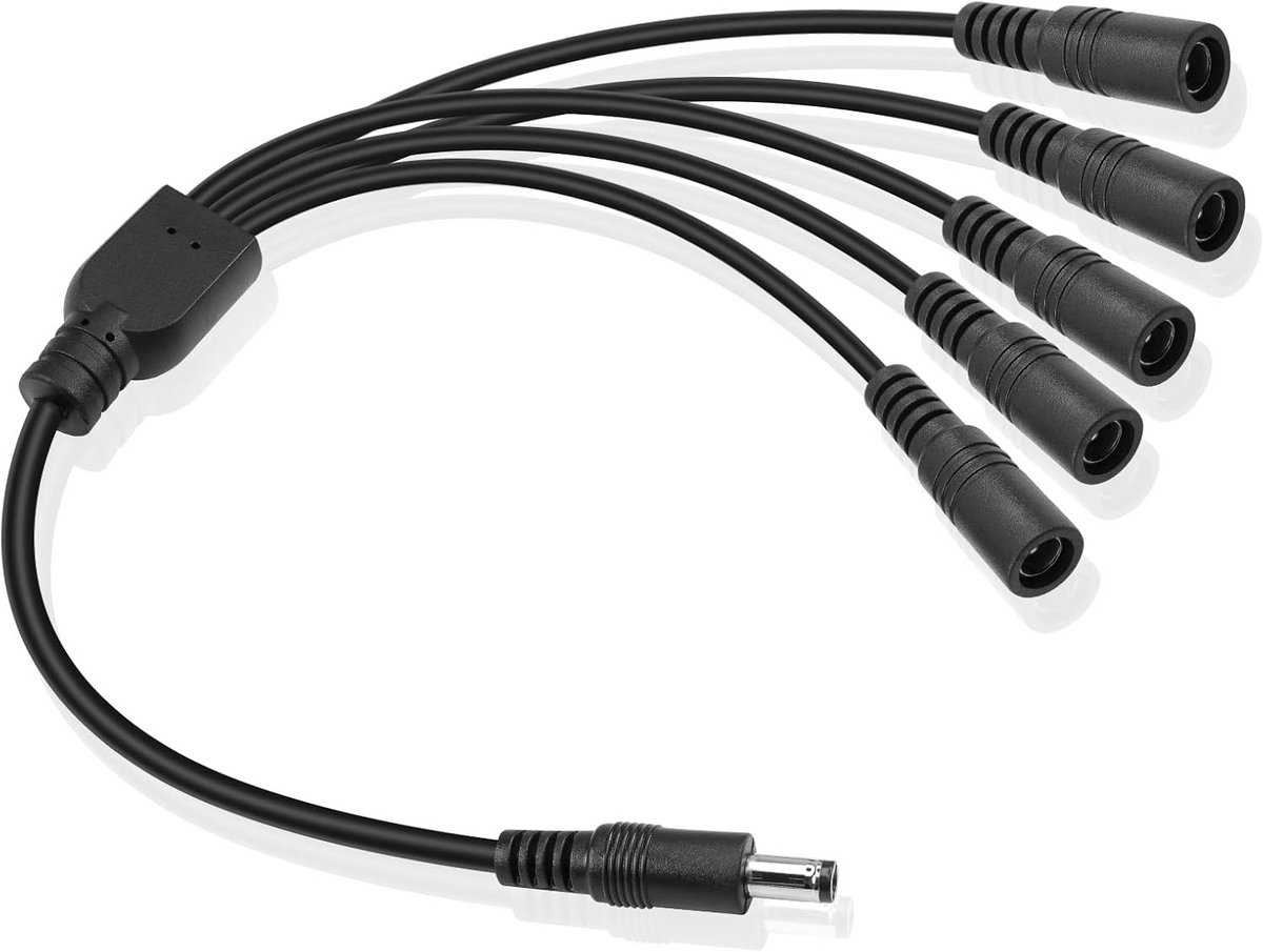 DC Stroom Y-Splitter Kabel 1 Man naar 3 Vrouwelijk voor Bewaking en LED Verlichting
