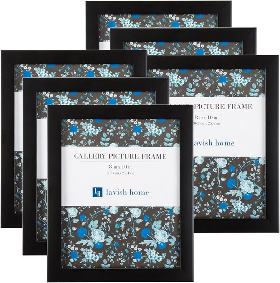 Vasemouh 8x10 picture frames, wooden vintage 10x8 picture frames, set of 7, table or wall decoration