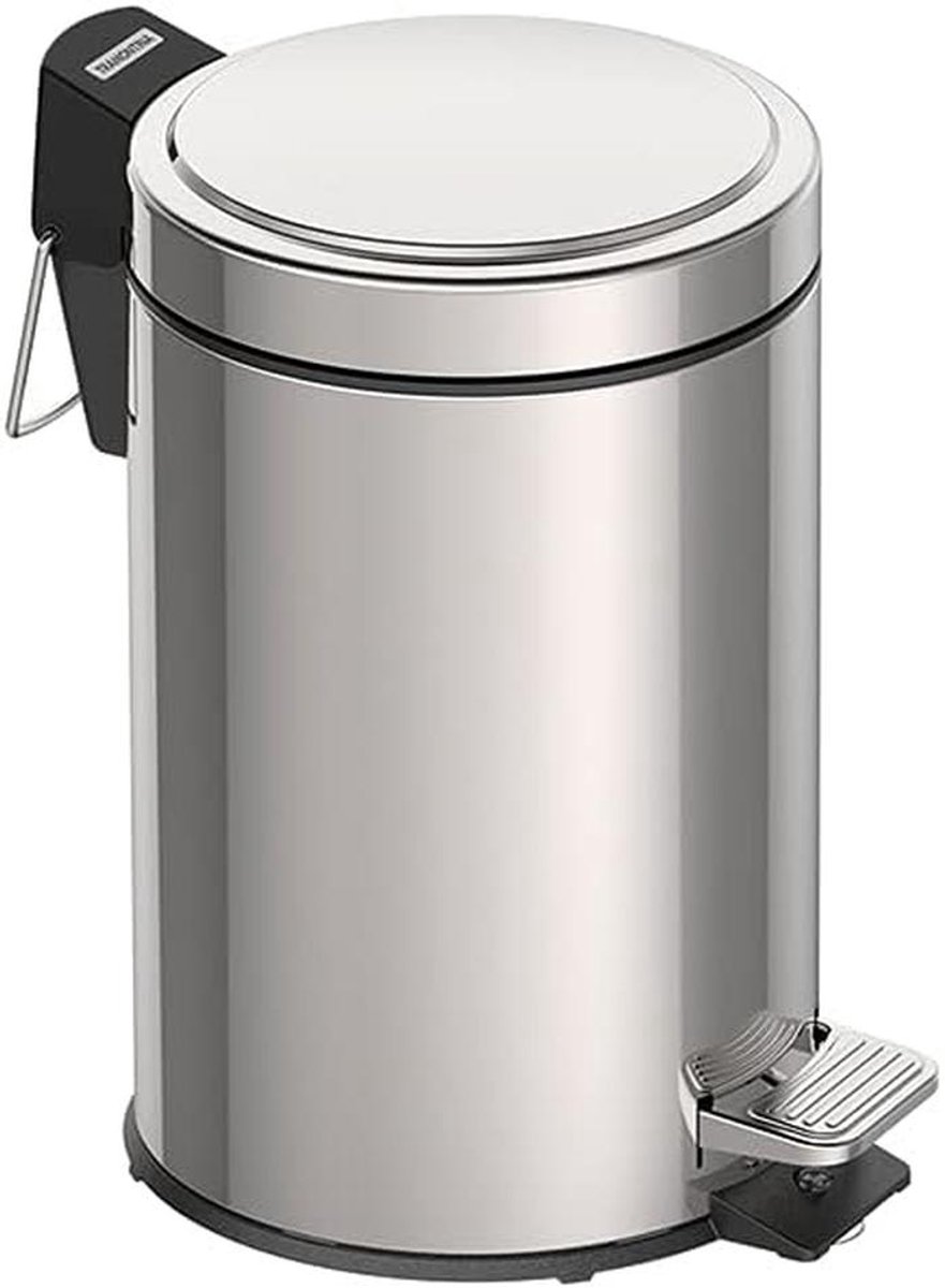3 Liter Roestvrij Stalen Vuilnisbak met Pedaal - 17 cm x 27 cm