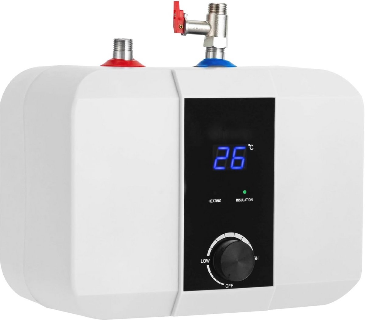 Elektrische onderbouw warmwaterboiler 6L, 1500W met led-display voor gootsteen