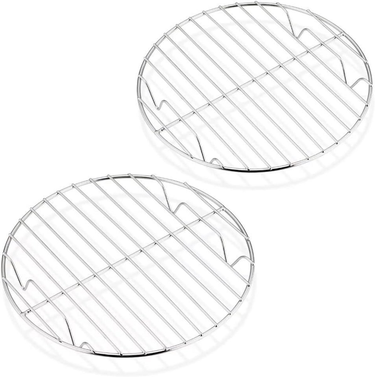 Rond Afkoelrooster Set van 2 - Roestvrij Staal, 19 cm, Vaatwasmachinebestendig