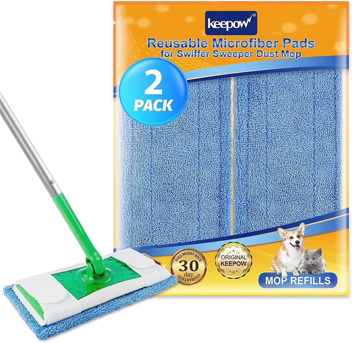 Wasbare herbruikbare pads voor Swiffer Sweeper Mop - microvezel vloerreiniging