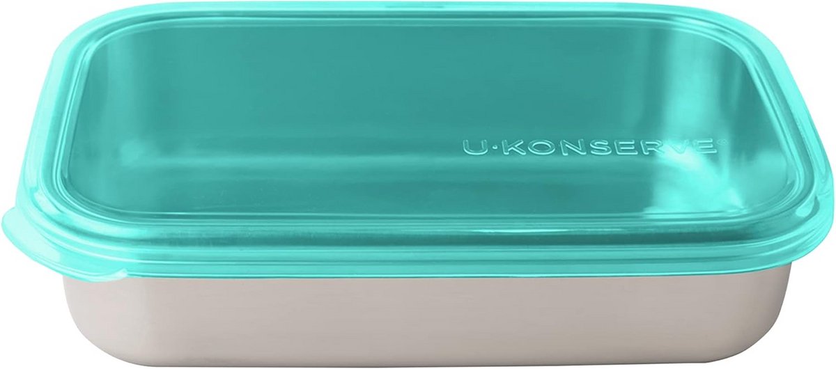 RVS Rechthoekige Lunchtrommel met Siliconen Deksel - 750ml