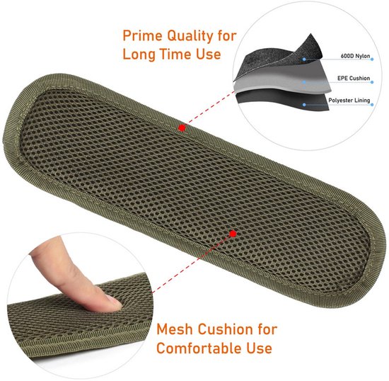 Golf anti-rugsteun - Golf schoudersteun - Groen - Schouderkussen voor rugzak - Universeel sport schouderkussen - Vervangende schouderriem/crossbodyriem - Vervangende schouderriem voor tas van Merkloos — afbeelding 3
