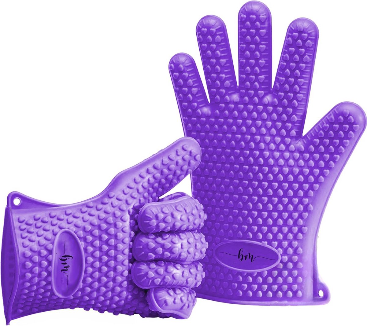 Siliconen Ovenhandschoenen voor Keuken en Grill - Set van 2 Kleurige Oven Mitts - Antislip - Warmtebestendig - Universele Maat