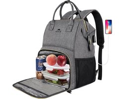 Laptop Rugzak 15,6 inch met Koelvak en USB-oplaadpoort - Waterbestendige Rugzak voor Heren en Dames - Ideaal voor Werk, Reizen, en Picknicks