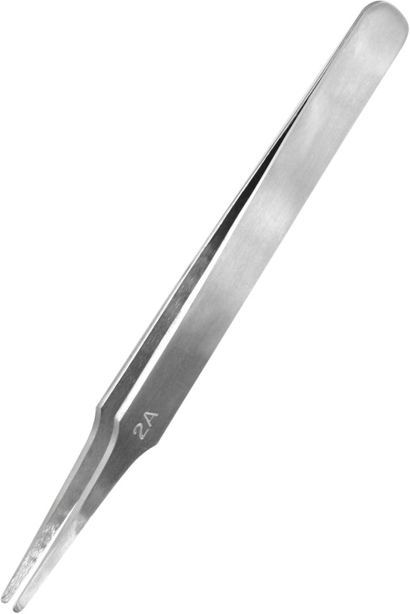 Roestvrijstalen Pincet met Ronde Platte Punt 120mm