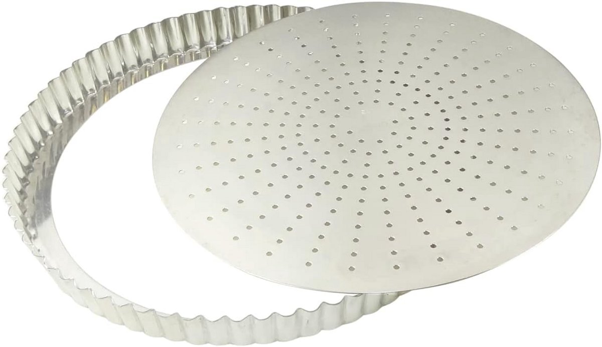 Ronde Taartvorm met Geperforeerde Bodem en Losse Bodem - 32 cm