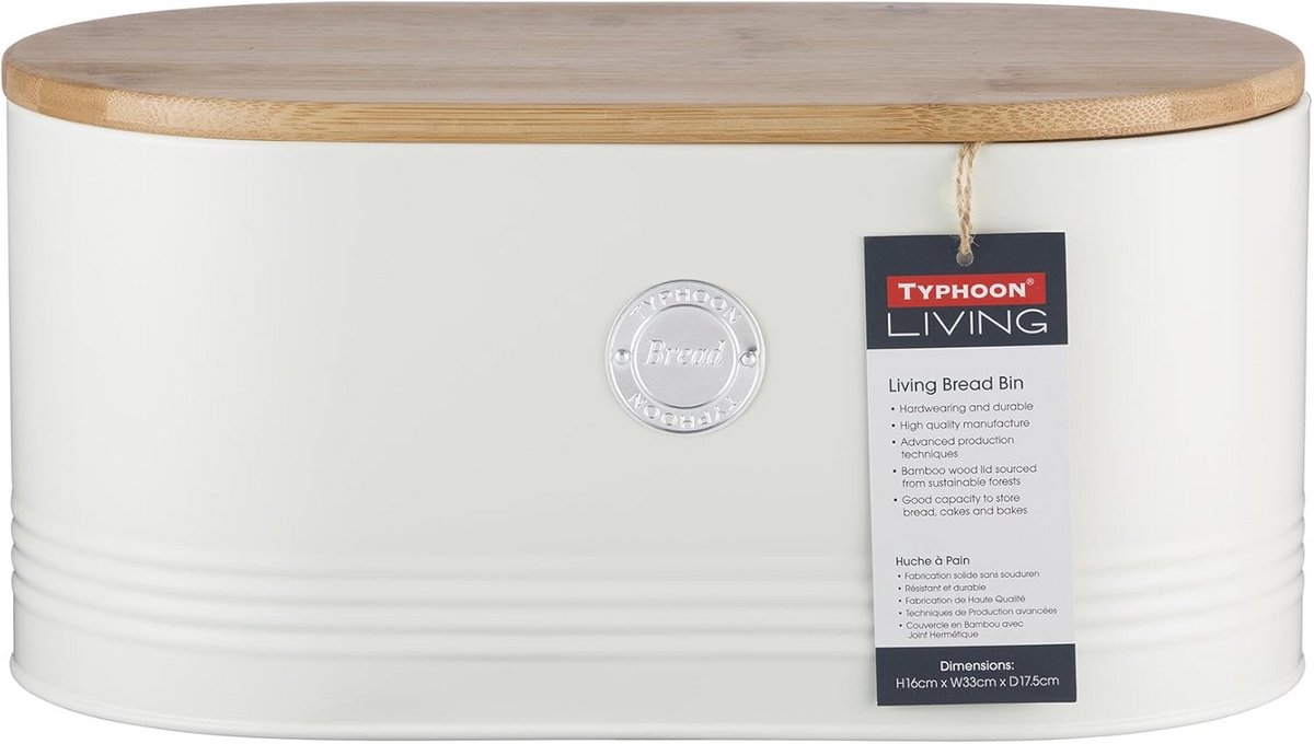 Broodtrommel met Deksel - Pastelcrème, 7,5 L - Luchtdichte Opbergdoos voor Keuken