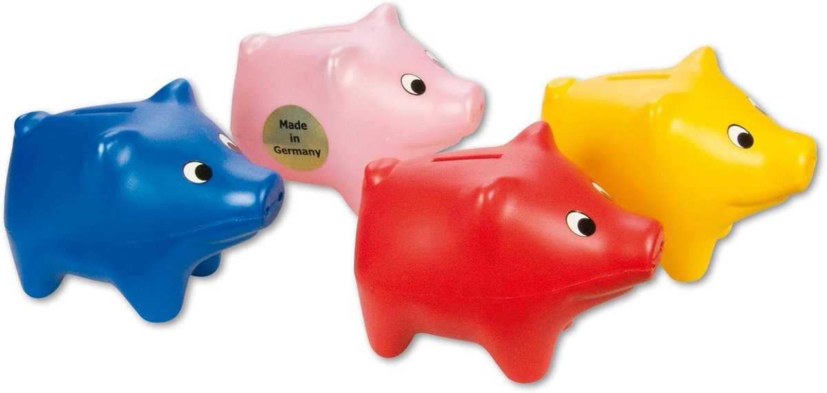 Spaarvarken klein voor Munten en Papiergeld