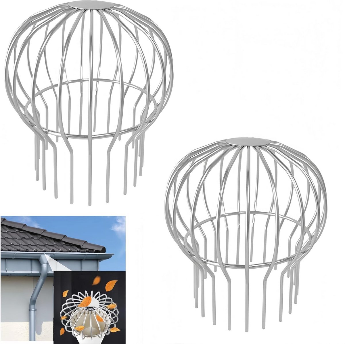 Dakafvoerbuis met Anti-Blokkeringsbescherming - Model 75 mm - 2-pack