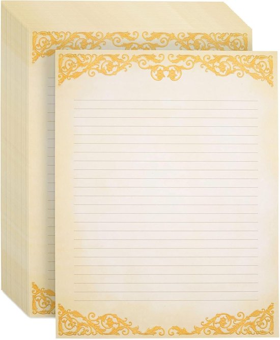 Belle Vous Briefpapier Met Enveloppen – 96 Stuks (48 Vellen + 48 Enveloppen) – Vintage Reisthema, Voor Brieven, Uitnodigingen En Bedankkaarten
