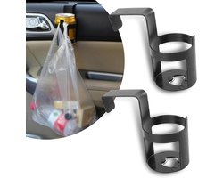 2 Stuks Autodeur Drinkhouder, Draagbare Waterbekeropslag, Auto Drankhouder, Universeel Geschikt voor de Meeste Auto's - Zwart