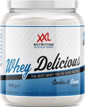 XXL Nutrition - Whey Delicious - Cookies & Cream - Wei Eiwitpoeder met BCAA & Glutamine, Proteïne poeder, Eiwit shake, Whey Protein - 2500 gram
