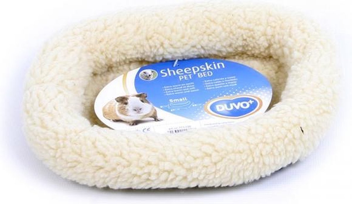 Duvo+ Knaagdieren Mandje Ovaal 27X21Cm Schapenvacht Knaagdieren