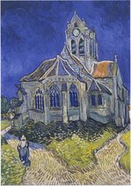 De kerk van Auvers sur Oise, Vincent van Gogh - Foto op Forex - 90 x 120 cm