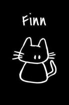 Finn: Composition Notebook Plain College Ruled Wide Lined 6'' x 9'' Journal Cute Funny Kawaii Family Pet Gifts for Cat Lover's
