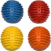 Duvo+ Rubber dental bal mix Gemengde kleuren 8cm, GEEN KLEUR KEUZE MOGELIJK !