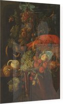 Stilleven met vruchten en een kreeft, Jan Davidsz. de Heem - Foto op Plexiglas - 60 x 80 cm