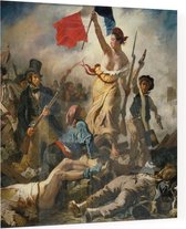 De vrijheid leidt het volk, Eugène Delacroix - Foto op Plexiglas - 80 x 80 cm
