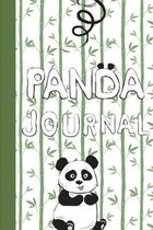 Panda Journal: panda journal for kids / class notes - Homeschooled - College doodles - Teens - Birthday Gift Under 10 - Bamboo Panda