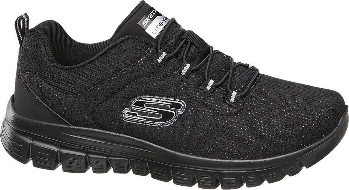Skechers Dames Zwarte sneaker memory foam - Maat 38 | bol.com