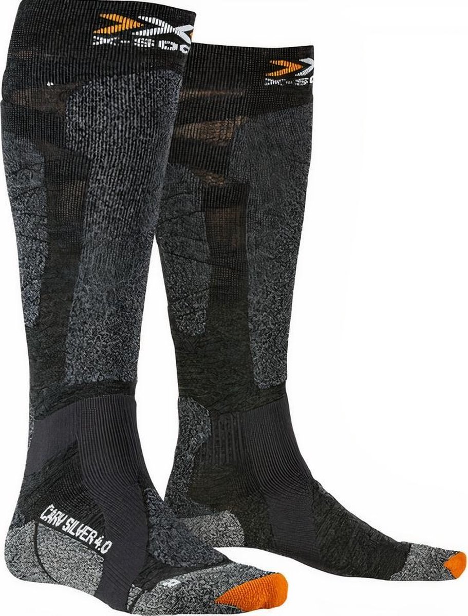 X-socks Skisokken Carve Silver Polyamide Antraciet Mt 42-44