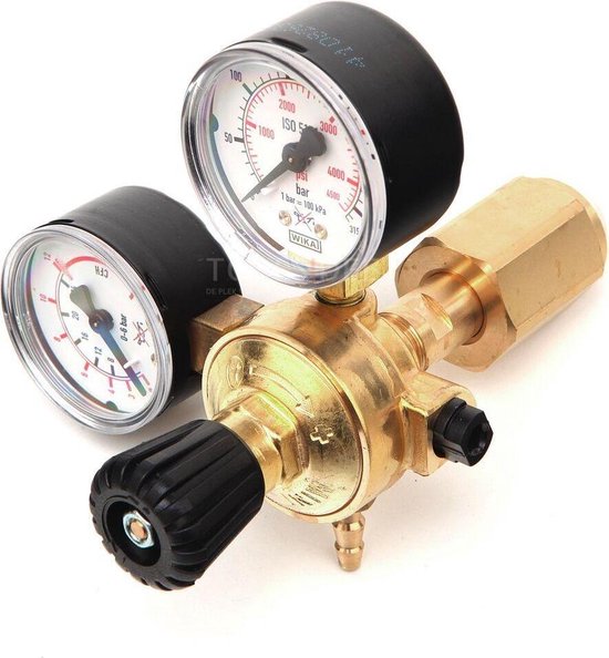 HBM Reduceertoestel inclusief dubbele manometer Belgische Aansluiting van HBM machines — afbeelding 2