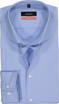 Seidensticker - Overhemd Dessin Blauw - 42 - Heren - Slim-fit